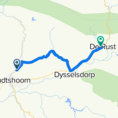 Route from Baron van Reede Street, Oudtshoorn