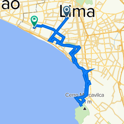 De Castrovirreyna 156, Cercado de Lima a Jirón María José de Arce 225, San Miguel