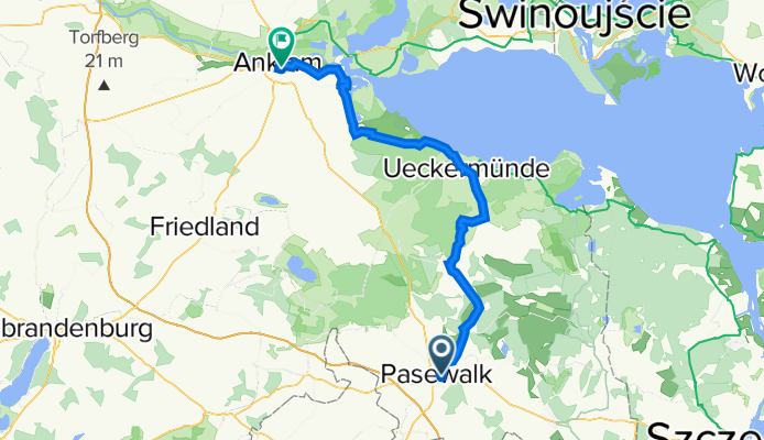 Route von Stettiner Chaussee 3A, Pasewalk