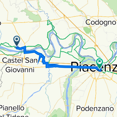 Route to Vicolo Pantalini 7A, Piacenza