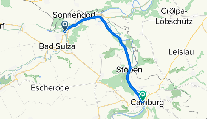 Am Gradierwerk 3, Bad Sulza nach Schmiedehäuser Straße, Dornburg-Camburg