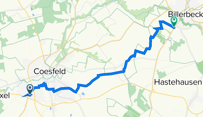 Breiter Weg , Coesfeld nach Von-Galen-Straße 1, Billerbeck