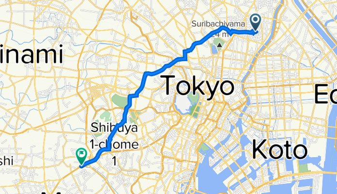 ① 池尻大橋駅 61分