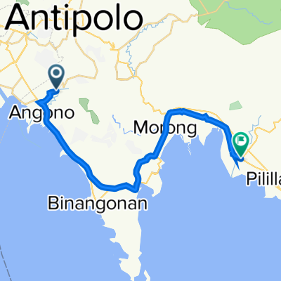 14.540° N 121.164° W to 14.495° N 121.290° W
