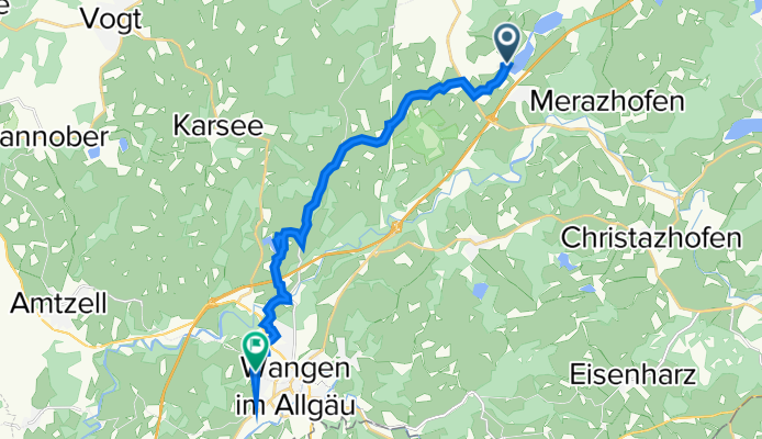 47.766° N 9.912° W to 47.689° N 9.820° W