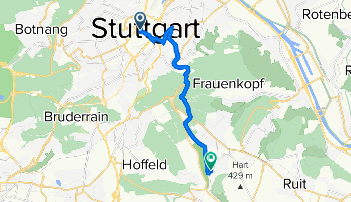 Kleiner Schloßplatz 1, Stuttgart nach Schemppstraße 12, Stuttgart