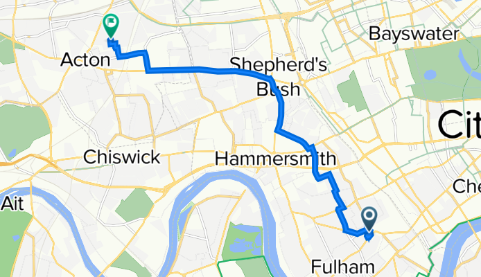 402 North End Road, London to 14 Maldon Road, London