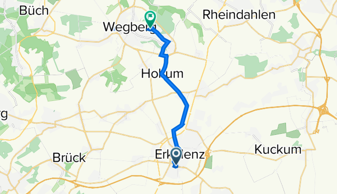 Goswinstraße 28, Erkelenz nach Sandbirkenweg 15, Wegberg