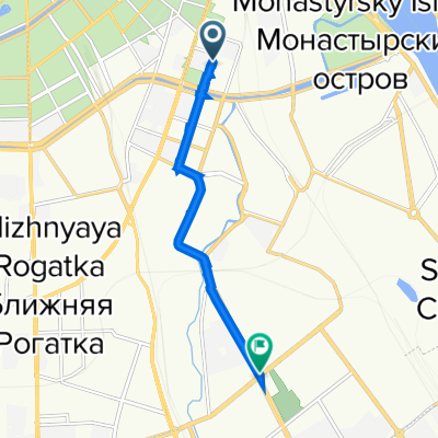 От улица Черняховского 25, Санкт-Петербург до ст. м. Бухарестская, Санкт-Петербург