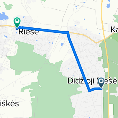 Vanaginės gatvė 42, Didžioji Riešė to Beržų gatvė 2A, Riešė