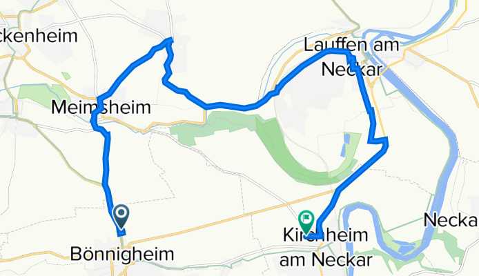 Meimsheimer Straße 48, Bönnigheim nach Friedhofstraße 30, Kirchheim