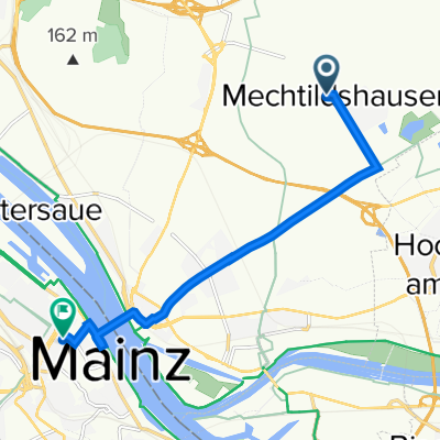 Mechthildshausen 1, Wiesbaden nach Hintere Bleiche 57a, Mainz