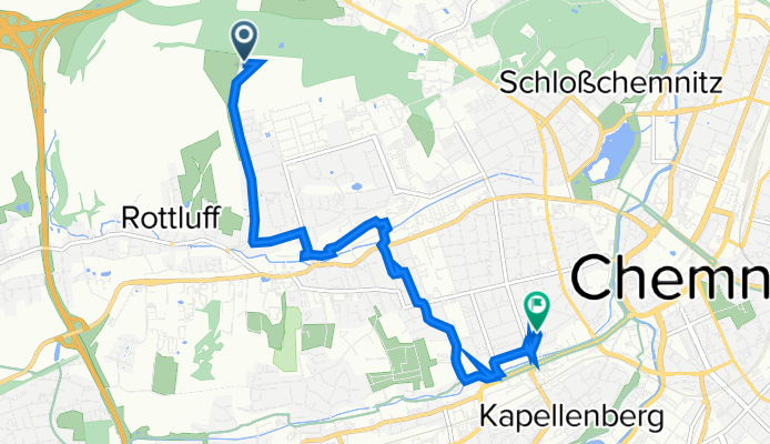Straße ohne Straßennamen, Chemnitz nach Heinrich-Beck-Straße 22, Chemnitz