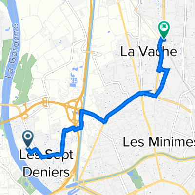 3 Allée du Père René de Naurois, Toulouse à Impasse Gaston Planté, Toulouse