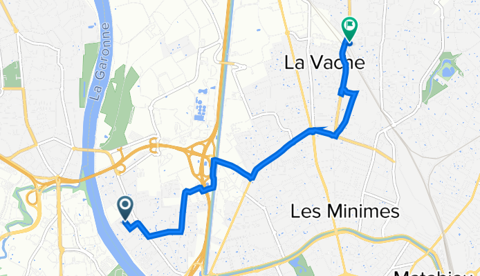 3 Allée du Père René de Naurois, Toulouse à Impasse Gaston Planté, Toulouse