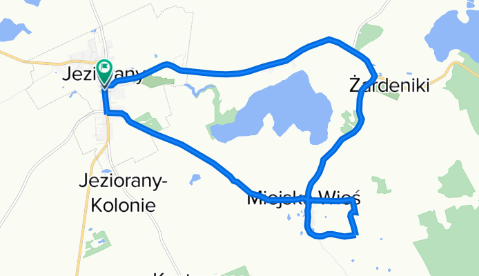 Kajki 22, Jeziorany do Droga Wojewódzka 595 18, Jeziorany