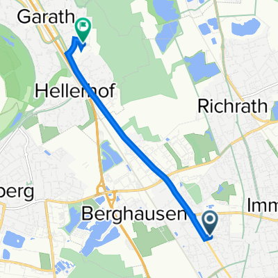 Route von Bachstraße 76, Langenfeld (Rheinland)