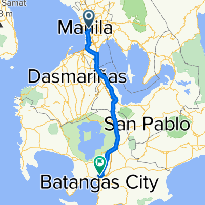 Route from 1956 Sampaguita Street, Manila