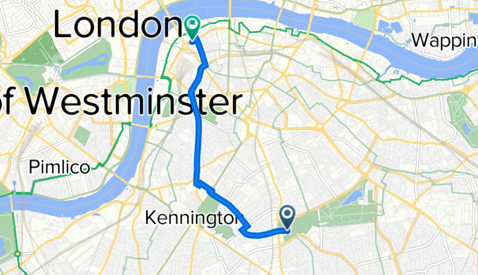 44 Burgess Park Tennis Centre, Addington Sq, London to 137 Lesco House, Stamford St, London