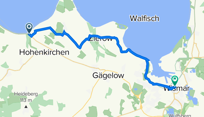 L1, Hohenkirchen nach Lübsche Straße 19, Wismar