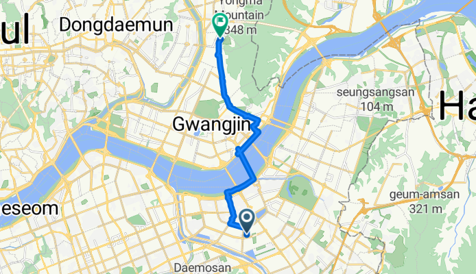 Route to 면목동 1382−16