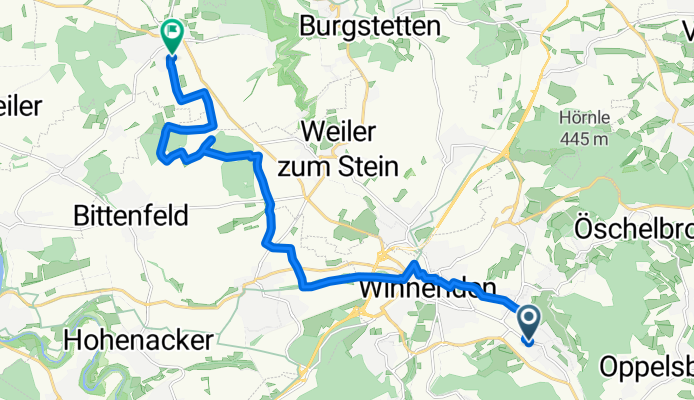 Bildstraße 6, Winnenden nach Bittenfelder Weg 15, Affalterbach