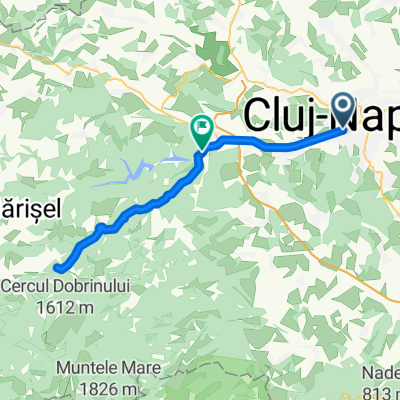 Calea Mănăștur 76, Cluj-Napoca to DJ107P, Gilău