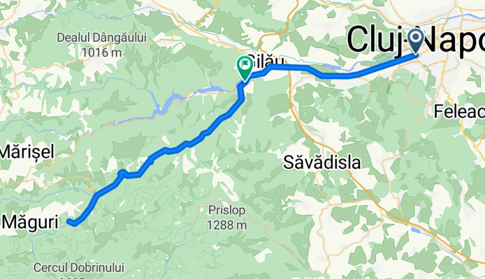 Calea Mănăștur 76, Cluj-Napoca to DJ107P, Gilău