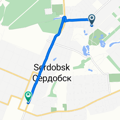 От Трудовая улица 7, Сердобск до Красная улица 22, Сердобск