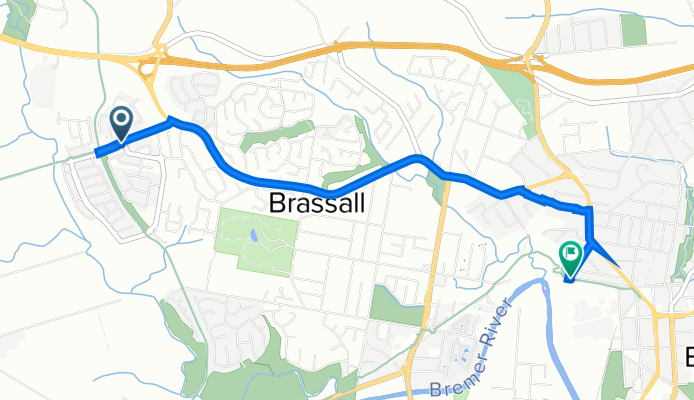 Atlantic Drive 98, Brassall to West M Hughes Street 22, North Ipswich