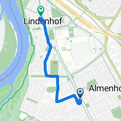 Steubenstraße 46, Mannheim nach Windeckstraße 11, Mannheim