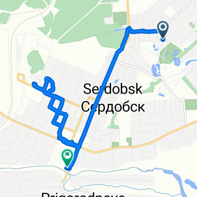 От Трудовая улица 8, Сердобск до Красная улица 1, Сердобск