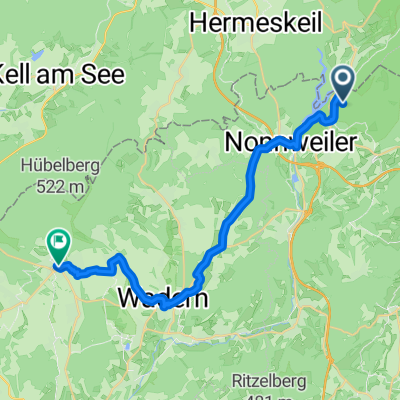 Route naar Trierer Straße 5, Weiskirchen
