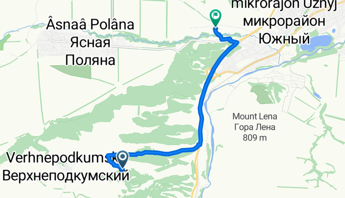 Маршрут в Неизвестная дорога