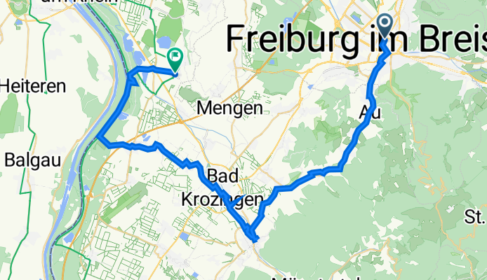 Bismarckallee 9, Freiburg im Breisgau nach K4999 31, Breisach am Rhein