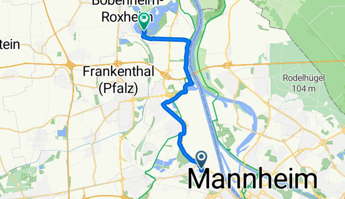 Platenstraße 3, Ludwigshafen am Rhein nach Europaplatz 5, Bobenheim-Roxheim