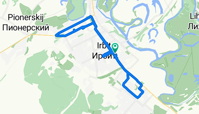 От улица Советская 64, Ирбит до улица Советская 64, Ирбит