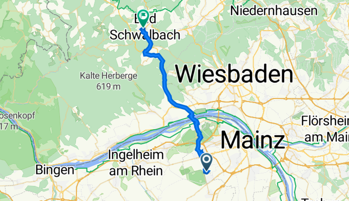 Cranachweg 4, Mainz nach Emser Straße 2, Bad Schwalbach