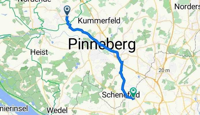 Baumschulenweg 24, Tornesch nach Brooksheide 26, Hamburg