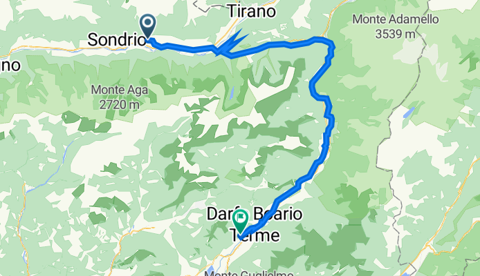 Via Lago 15, Tresivio nach Via Tagliamento 5, Bessimo Superiore