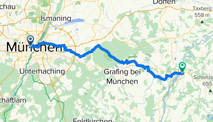 Arnulfstraße 1A, München nach Marienplatz 5, Wasserburg am Inn