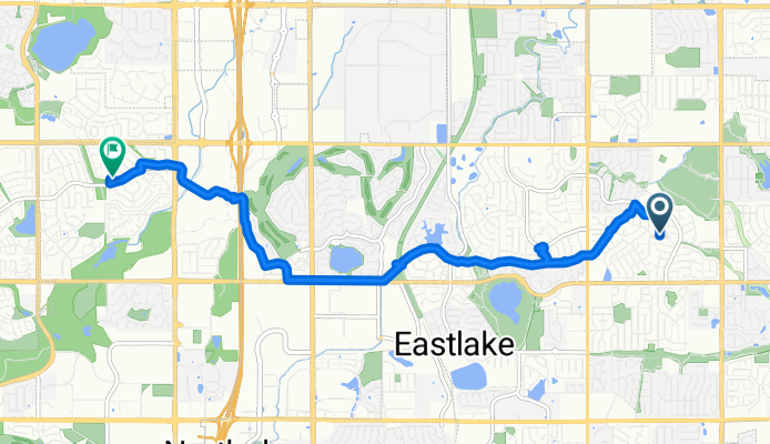 Route to 1480 W 134th Pl, Westminster