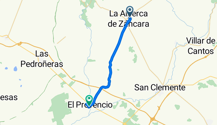 De Calle Colmenar 8, La Alberca de Záncara a Calle Víctor Peña 14, El Provencio