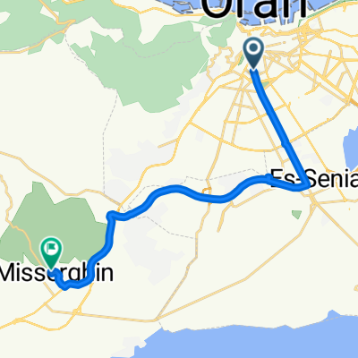 Route from Boulevard Houha Mohamed, Oran