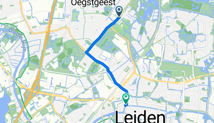 Abtspoelweg 1, Oegstgeest to Beestenmarkt 14, Leiden