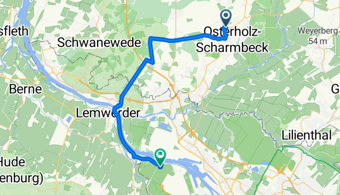 Pferdekamp 26, Osterholz-Scharmbeck nach Hasenbürener Deich 139, Bremen