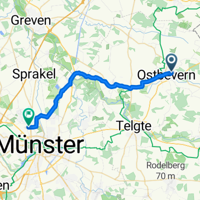 Von-Braun-Straße 5, Ostbevern nach Fresnostraße 12, Münster