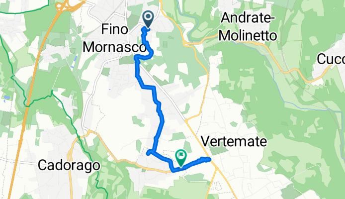 Da Via Gaudenzio Ferrari 2, Fino Mornasco a Via John Fitzgerald Kennedy 6, Bulgorello