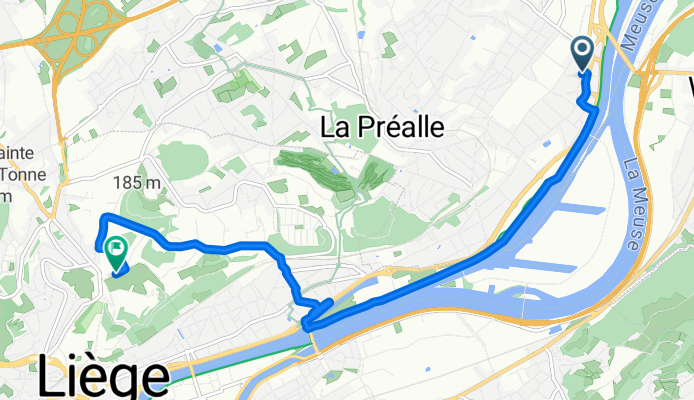 Rue du Grand Puits 27, Herstal à Rue des Glacis 65, Liège