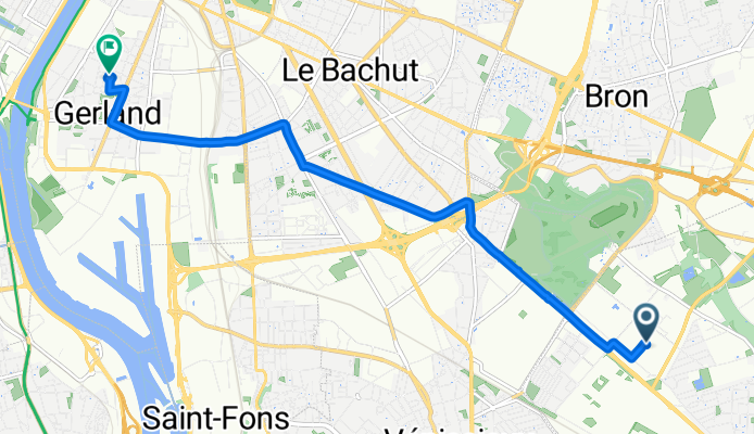 7 Rue Alice Guy-Blaché, Saint-Priest à 21 Rue Simone de Beauvoir, Lyon